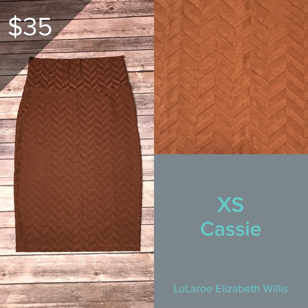 LuLaRoe Cassie Skirt in Warm Brown